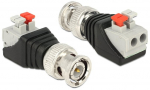 Adapter BNC male > Terminal Block with push button 2 pin