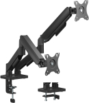 Equip desk mount 17&ndash;32&Prime; for 2 monitors, 360&deg;, gas spring, 9 kg, black