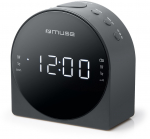 Muse | Dual Alarm Clock radio PLL | M-185CR | AUX in | Black