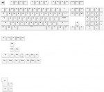 Glorious GPBT Basics Keycaps, ANSI Layout (US), PBT, Dye-Sub - Classic White