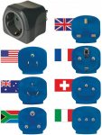 Brennenstuhl world travel plugs earthed 10/16 A