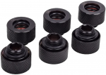 Alphacool HT 13mm HardTube compression fitting G1/4 - knurled - deep black sixpack