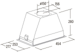 CATA | Hood | GT-PLUS 45 WH/M | Canopy | Energy efficiency class C | Width 60 cm | 645 m&sup3;/h | Mechanical control | CSLED