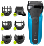 Braun 310BT Series 3 Shave&Style Shaver, Blue/Black | Braun