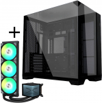 Lian Li O11 Vision Compact + TRYX PANORAMA ARGB water cooling case, black, 360mm