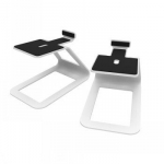 KANTO AUDIO Elevated Desktop Speaker Stands for Midsize Speakers White (Pair)