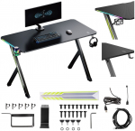 NanoRS RS102 gaming desk, 75kg max, height 750mm, black