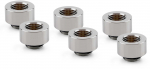 Thermal Grizzly DeltaMate Extender Fitting - MF10, Gloss Nickel, 6-Pack