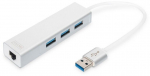 DIGITUS USB3.0 3-Port HUB&GLAN Adapter