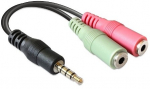 DELOCK Adapterkabel Klinke 3,5 mm 4 Pin