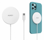 Aukey Wireless Charger LC-A1 White MagSafe Qi 15W USB C