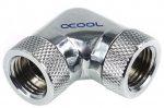 Alphacool HF L-connector 90&deg; - G1/4 rotatable - 2x internal thread - Chrome