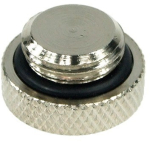 Phobya screw-in seal cap G1/4 Inch - knur&ndash; high profile - silver