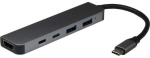 Inter-Tech Adapter Argus H-469-01 5in1 USB-C,HDMI 4K,PD100W