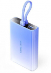 Vention 10000mAh power bank with LED display, USB-C + Lightning + USB-A, 22.5W (blue)