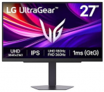 LG 27" UltraGear 4K UHD Gaming Monitor, 180Hz, Dual-Mode, DCI-P3 95%, HDR400, 1ms, HDMI 2.1