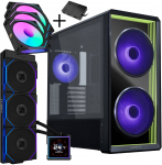 Lian Li LANCOOL 217 INF case bundle + HydroShift II LCD-S