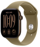 Apple Watch Series 12 GPS 42mm Dark Bronze Aluminium Case with Olive Sport Band - M/L