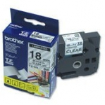 Brother TZE141 18mm black on clear label tape