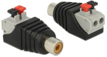 Adapter RCA female > Terminal Block with push button 2 pin