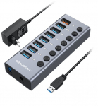 GRAUGEAR USB-HUB 7x USB 3.0 Ports + 1 USB Schnelllader retail