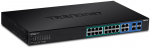 TRENDnet 20-port Gigabit Web Smart POE Switch w 2 SFP
