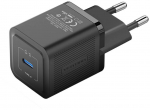 Wall charger, Vention, FEPB0-EU, USB-C, 20W, GaN (black)