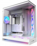 NZXT H9 Flow RGB+ PC Case, Midi-Tower, E-ATX, Tempered Glass, White