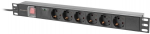 Lanberg Steckdosenleiste 6x Schuko m.Sch.,19"2m SCHW. C14