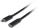 Lanberg Extension cord USB-C M/F 3.1 1.5m black