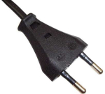 230V Euro plug black