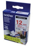Brother TZe232 12mm red on white label tape