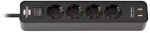 Brennenstuhl Steckdosenleiste Ecolor 4xUSB schwarz 1.5m