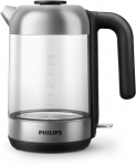 Philips Kettle 1,7l 2200W glass-inox HD9339/80