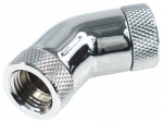 Alphacool angled adaptor 45&deg; - G1/4 revolvable - 2x inner thread - Chrome
