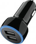 2GO Dual-USB KFZ-Ladeger&auml;t 2400mA schwarz