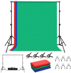 Photo studio background support Puluz 2x2m + Backdrops 3 pcs PKT5204