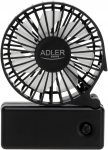 Adler Foldable Mini Desk Fan AD 7336, Black, 6.5cm, 1 Speed
