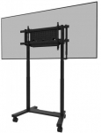 Neomounts MOVE Lift XL motorised mobile stand with storage box, 10 cm wheels, VESA max 1200x600