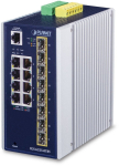 PLANET IP30 Industrial L3 8-Port Managed Gigabit Ethernet (10/100/1000) Blue, White