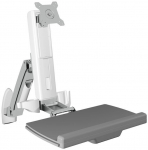 ICY BOX Monitorhalterung mit Ablage, IB-MS600-W - silber