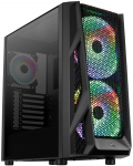 Aerocool AirHawk Duo Midi-Tower, Tempered Glass - schwarz