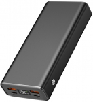 2GO Powerbank 20000mAh 2x USB-A 1x USB-C fast charging ALU