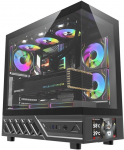 darkFlash DS950V computer case with display (black) + 6 fans