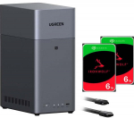 UGREEN DH2300 + 2x 6TB Seagate IronWolf HDD bundle (black)