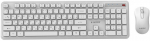 Gembird KBS-WPS-01 Slim Pro Business wireless desktop set, white, RU layout