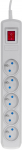 Activejet grey power strip with cord ACJ COMBO 5G/5M/BEZP. AUT/S