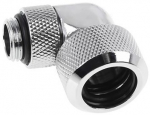 Alphacool Eiszapfen 16mm HardTube compression fitting 90&deg; rotatable G1/4 - knurled - chrome