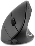 Perixx PERIMICE-713R optical vertical wireless mouse, black, rechargeable, induction