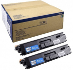 Brother Toner TN-900CTWIN Doppelpack Cyan (12000 Seiten)